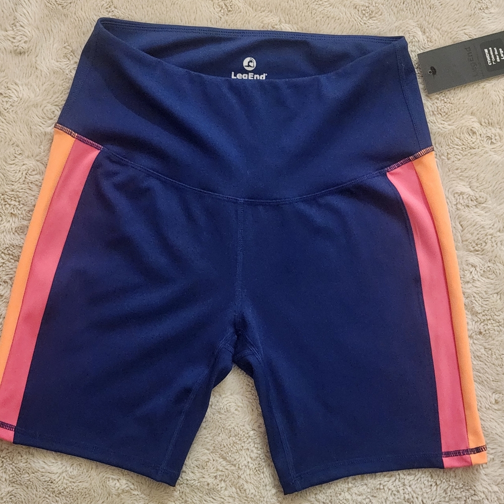 NWT LeeEnd Women's Navy and Pink Bike Shorts